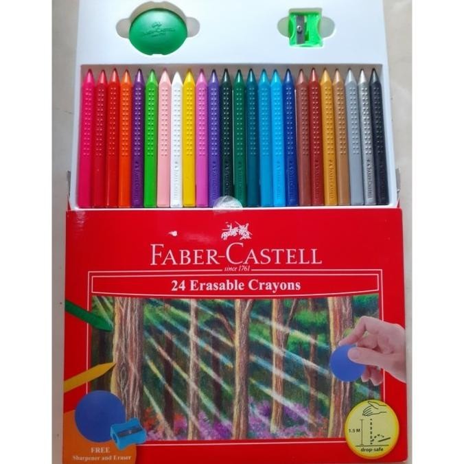

Erasable Crayons 24 Warna Faber Castell (Crayon Hapus) F83G