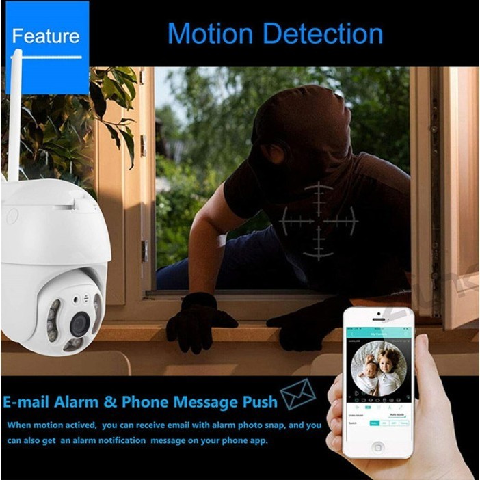 Kamera Cctv Outdoor Ip67 5Mp Wifi Tuya Color Night Vision - Cctv Sd01