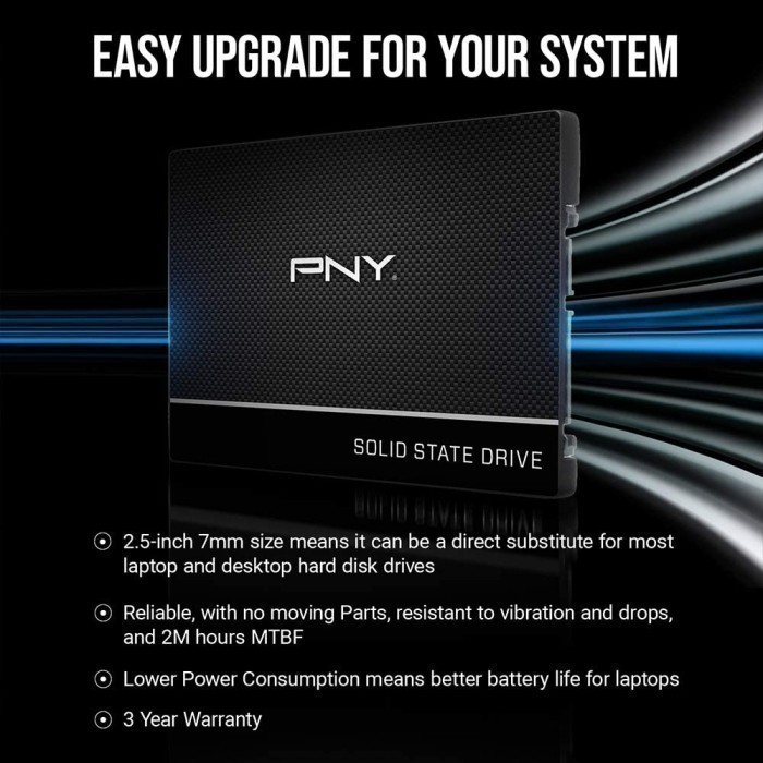 Ssd Pny Cs900 2Tb - 2.5" Sata 3