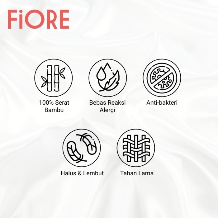 Informa - Fiore 240X210 Cm Bed Cover Bambu - Putih