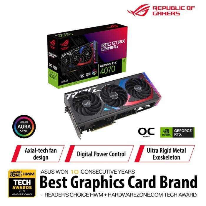 Asus Rog Strix Geforce Rtx 4070 Oc 12Gb Gddr6X