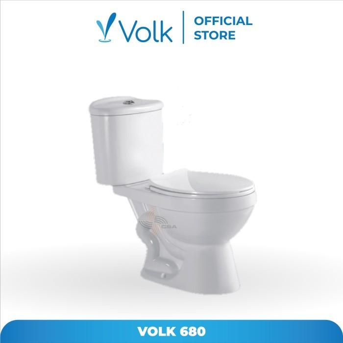 Closet Duduk Two Piece Toilet Volk Scilla 680