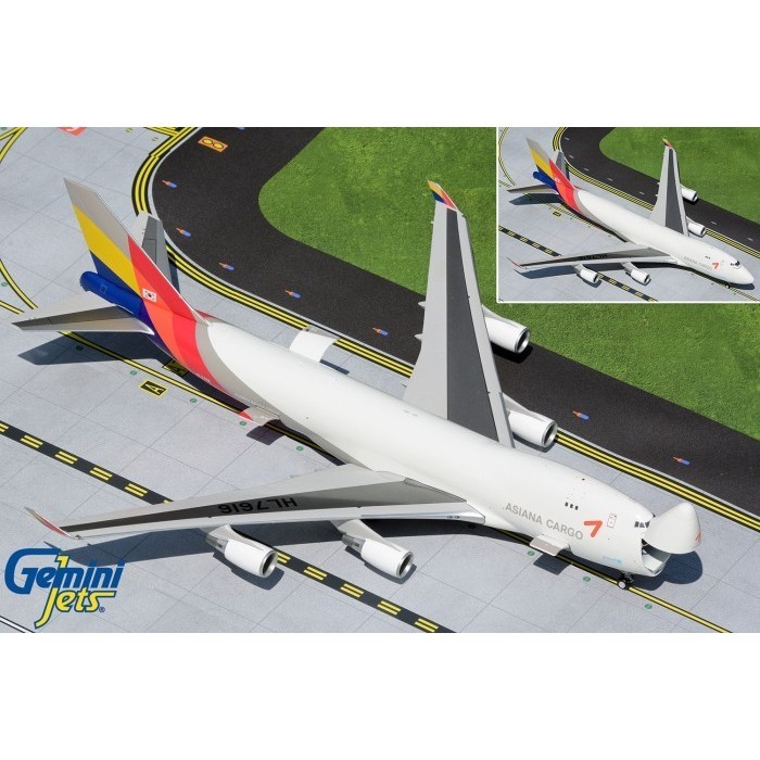 Gemini Jets Asiana Cargo Boeing 747-400F Interactive Hl7616 1/200 Termurah Terlaris Promo