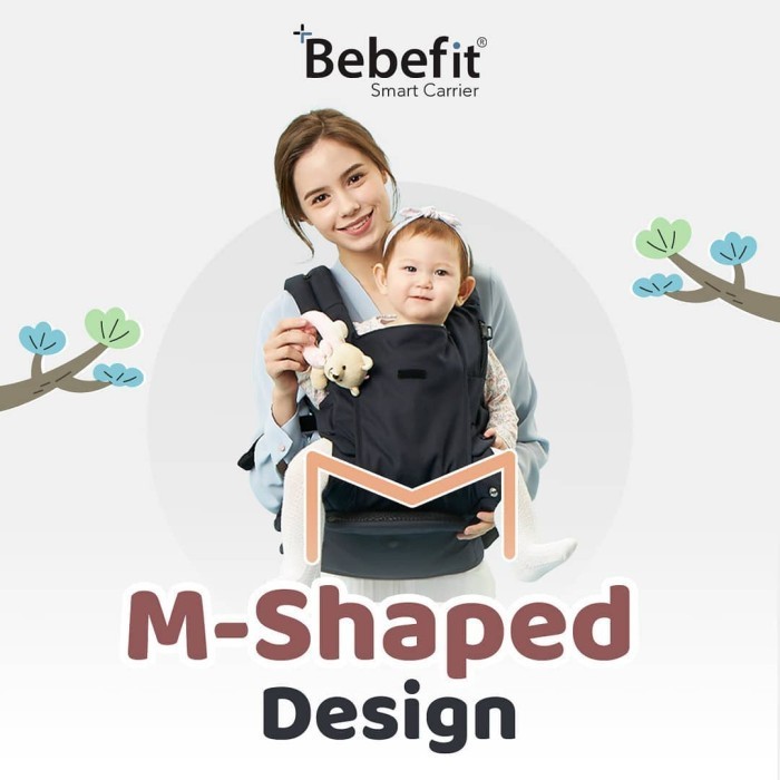 Korea Bebefit Foldable Baby Carrier - Hip Seat Gendongan - Dark Navy