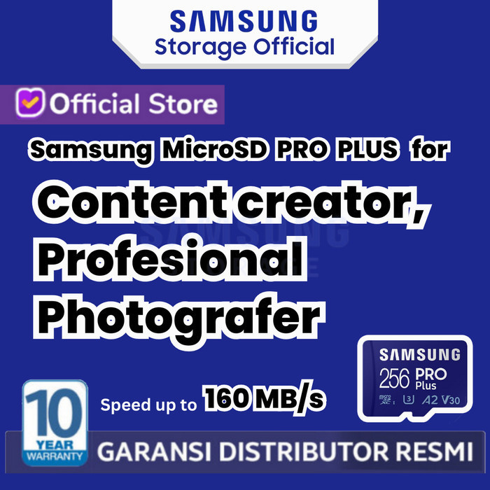 Samsung Microsd Pro Plus 256Gb Microsd Sdxc Memory Card Micro Sd