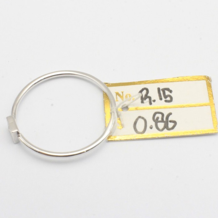 Sbj1 - Cincin Emas Putih Wanita Perhiasan Emas Asli 750 Cmp086 R15 Termurah Terlaris Promo