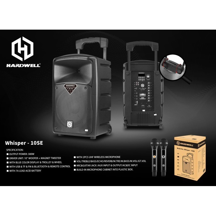 Speaker Portable Meeting 10 Inch Hardwell Whisper 10Se