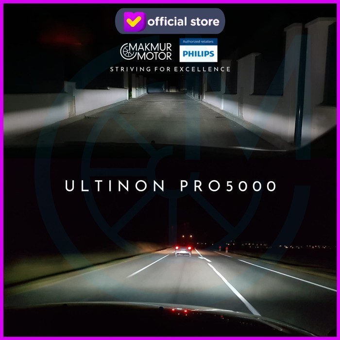 Lampu Mobil Philips H4 Headlamp Ultinon Pro5000 5800K