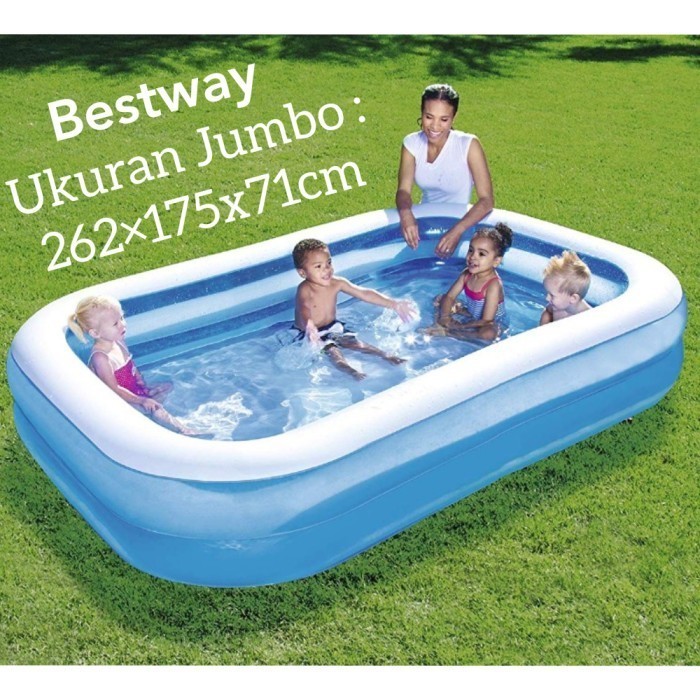 Bestway Kolam Renang Jumbo - Bak Mandi Air Bola Besar Anak Karet Pompa