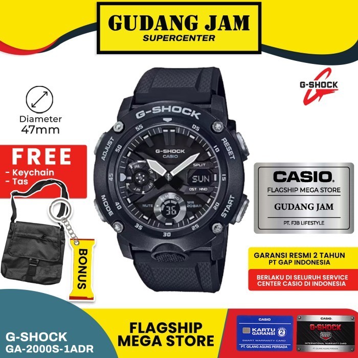 Gshock Ga-2000S-1Adr Ga-2000 Ga2000S Ga2000 Garansi Resmi 2 Tahun