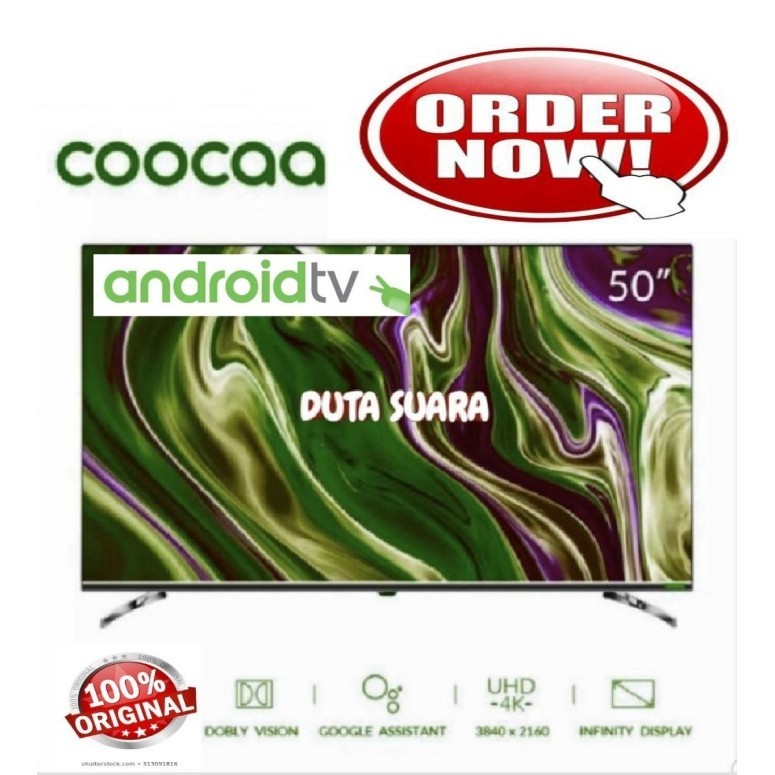 Coocaa Led Tv 50 Inch 50S5G Android Smart Tv 4K Free Breket Led 50 Inc