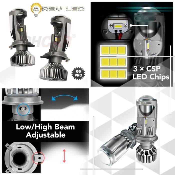 Arsy Led Utama H4 Xpander Avanza Xenia Brio Mini Projie Cutoff 5500K