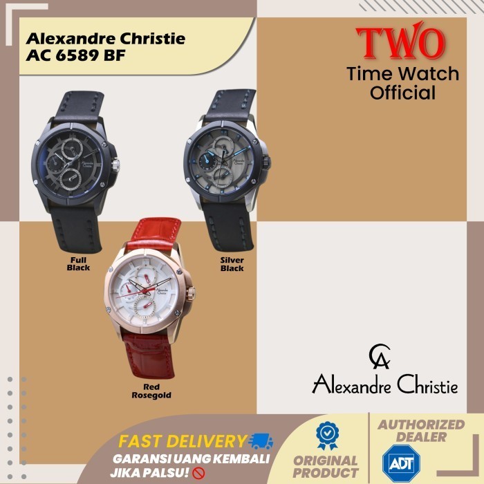 Alexandre Christie Wanita Ac 6589 Bf Ac 6589 Ac6589Bf Leather Strap