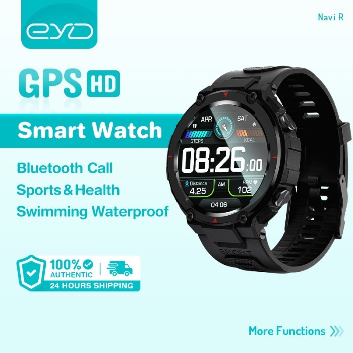 Eyd Navi R Gps Jam Tangan Smartwatch Pria Outdoor Waterproof 3Atm