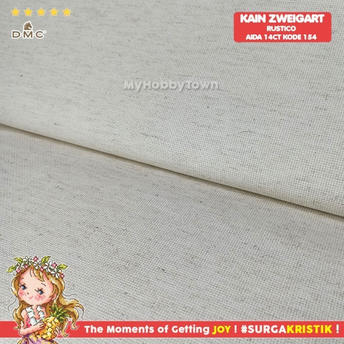 

Kain Sulam Kristik Strimin Linen Aida 14Ct Zweigart Rustico Karung