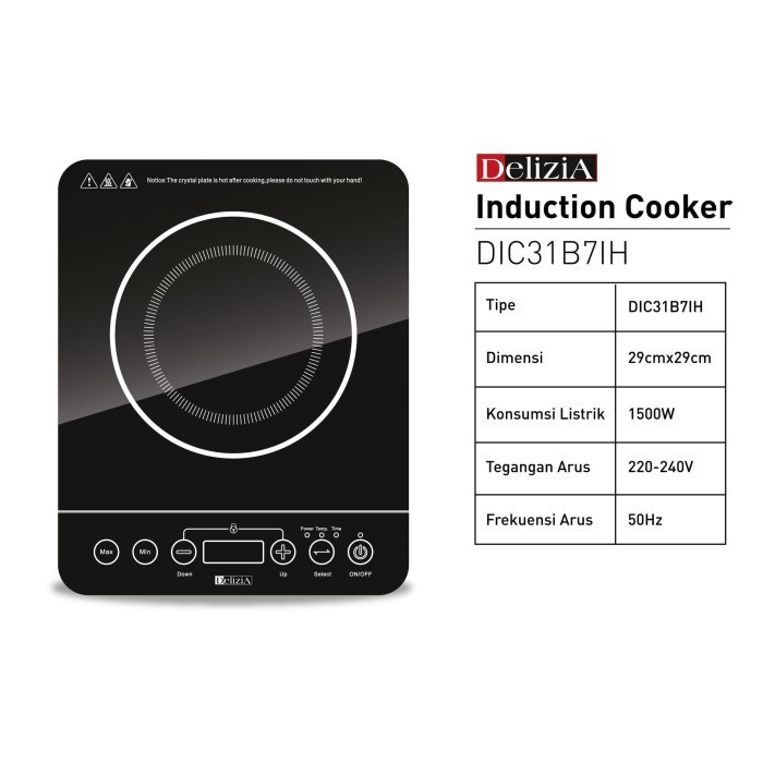 Kompor Listrik Delizia Induction Hob Dic31B7Ih