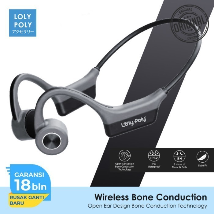 Lolypoly Earphone Wireless Bone Conduction Sports Running