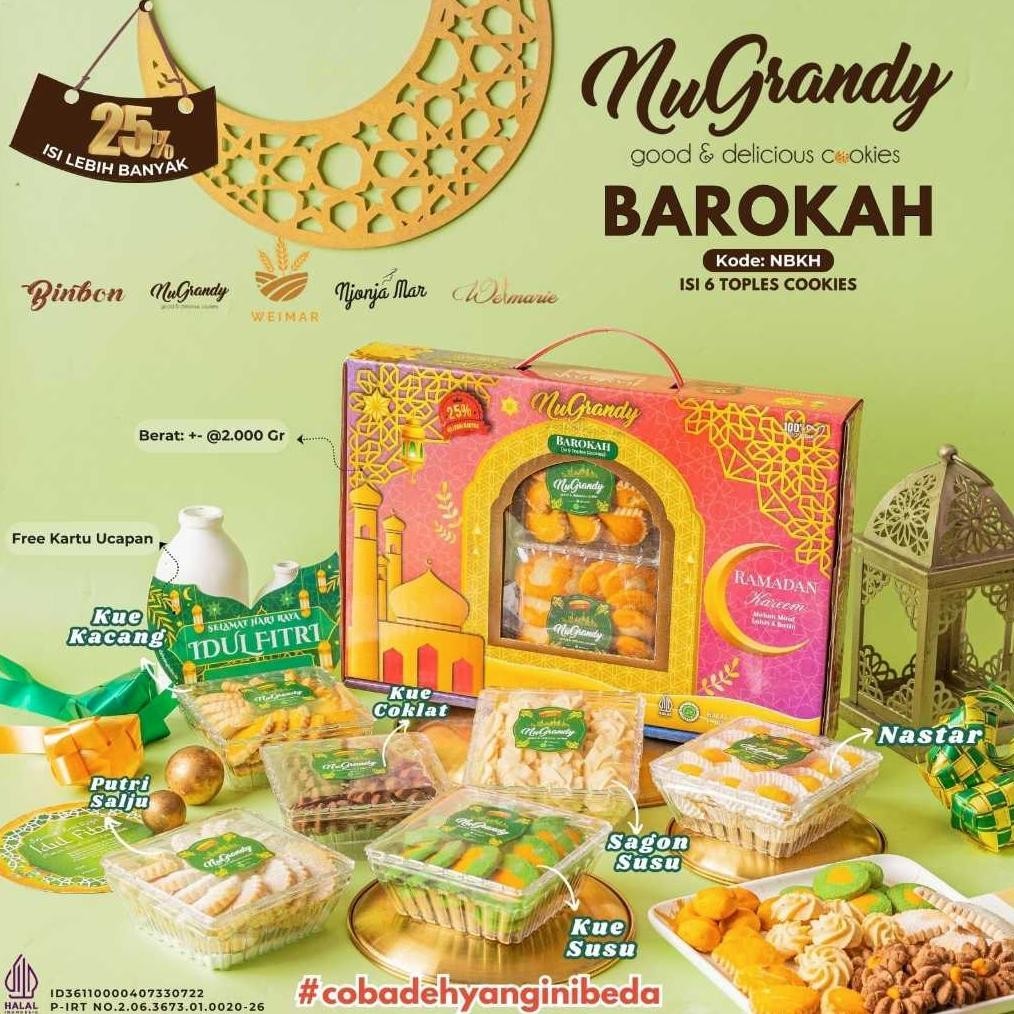 

CR - Nugrandy Barokah - isi 6 Toples Cookies TERLARIS