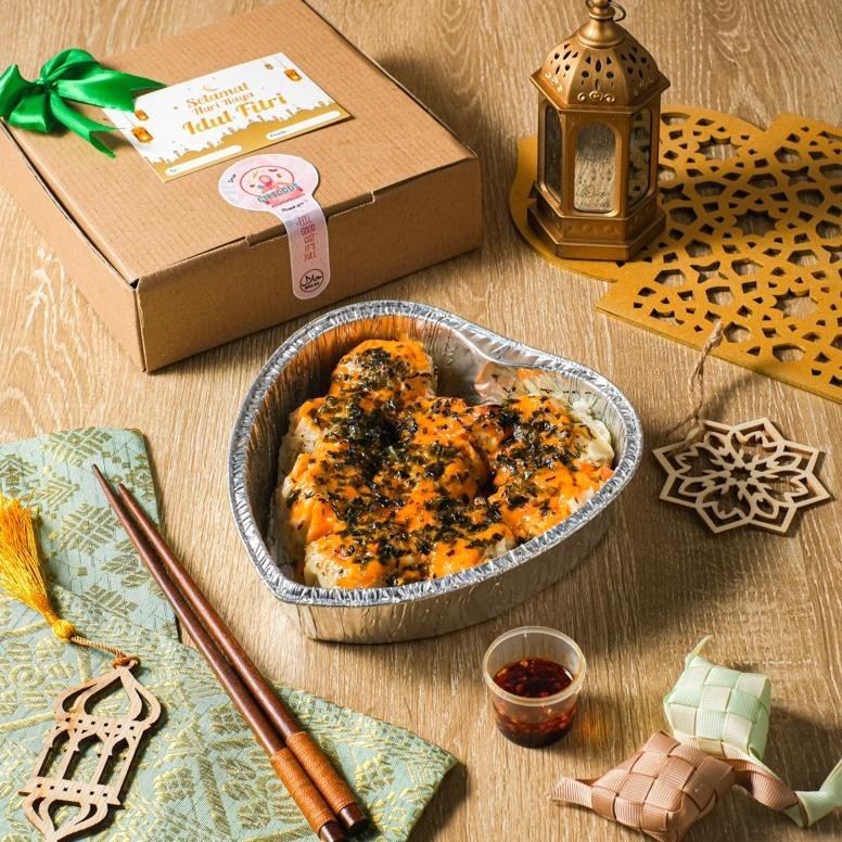 CR - HAMPERS DIMSUM- HAMPERS DIMSUM MENTAI LOVE DENGAN TOPPER - DIMSUM MENTAI LOVE -  DIMSUM MENTAI 