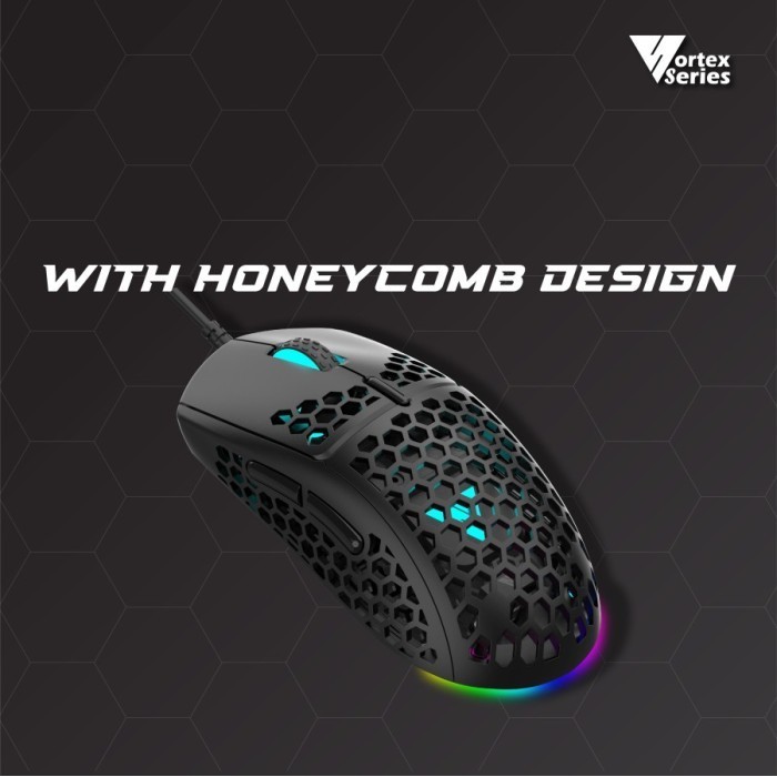 Vortexseries Gx770 / Gx-770 Rgb Honeycomb Gaming Mouse Termurah Terlaris Promo