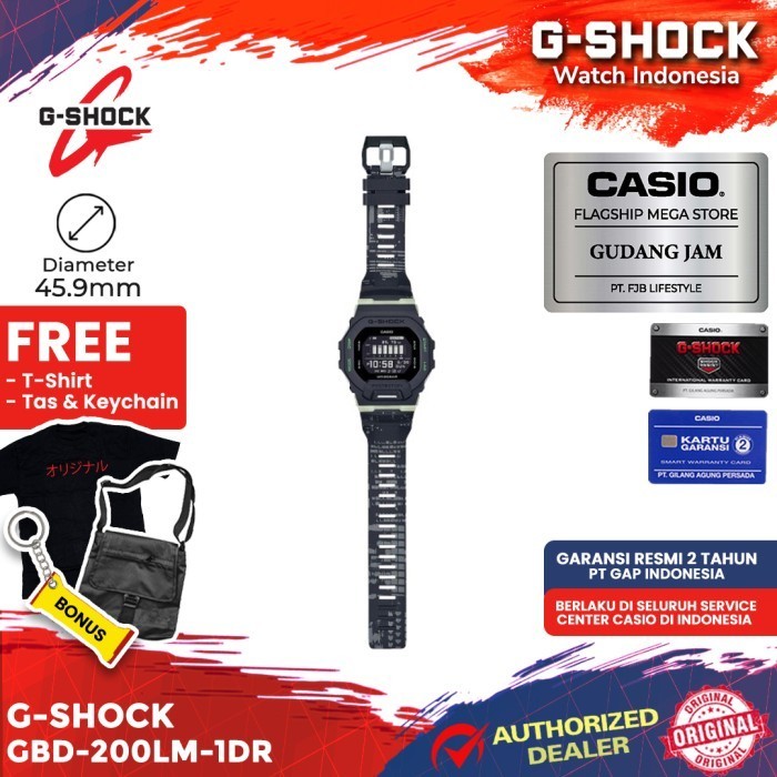 G-Shock Gshock Gbd-200Lm-1Dr Gbd-200Lm Gbd-200 Gbd200Lm Gbd 200Lm Termurah Terlaris Promo