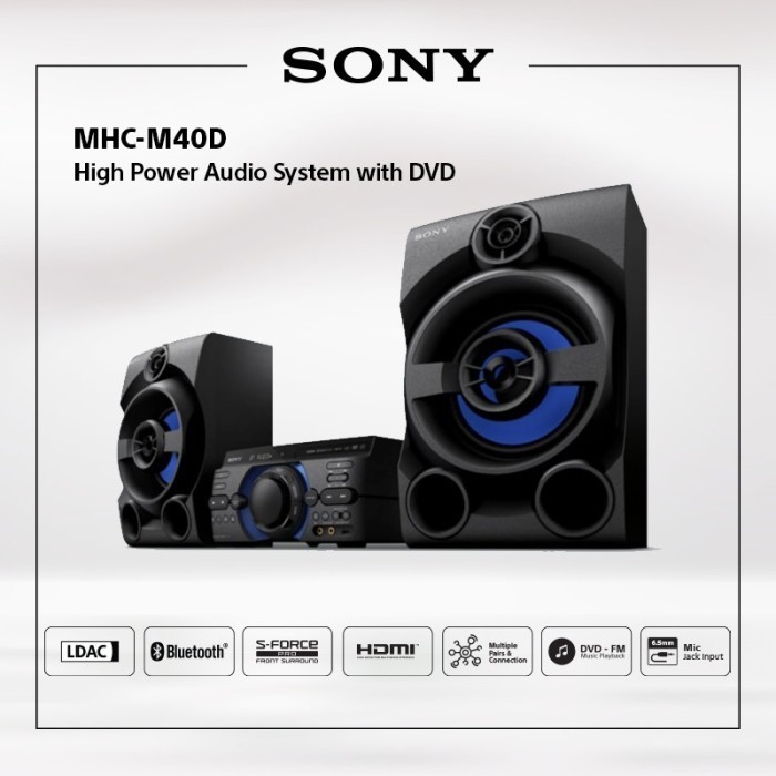 Sony Mhc-M40D High Power Audio System With Dvd / Hi-Fi Mhc 40 / M40D Termurah Terlaris Promo