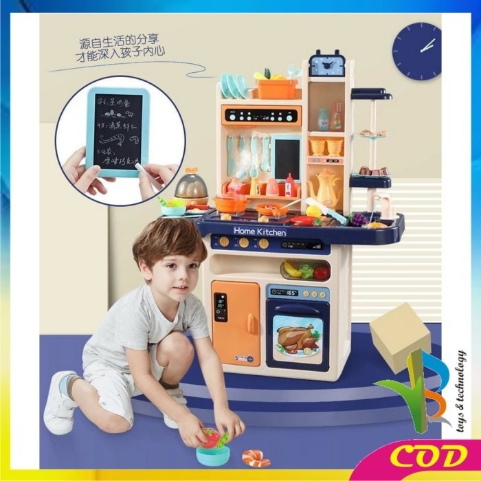Rb-M24 Mainan Spraying Mist Kitchen Set Isi 65Pcs Mainan Masak Masakan