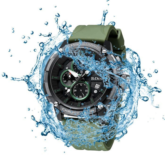 Biden Jam Tangan Pria Chronograph Tahan Air Quartz Top Bisnis Kasual