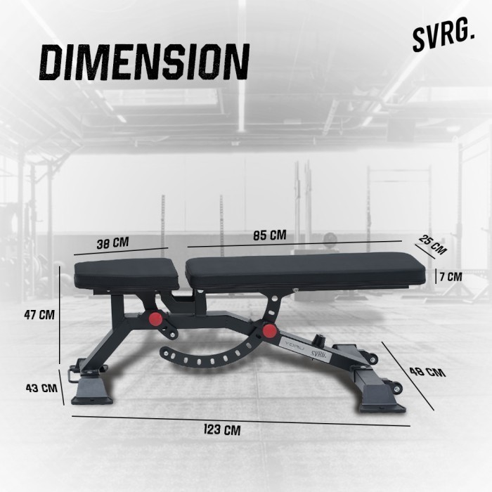 Svrg. Gym Bench Yoru Adjustable Gym Bench - Weightlifting Bench