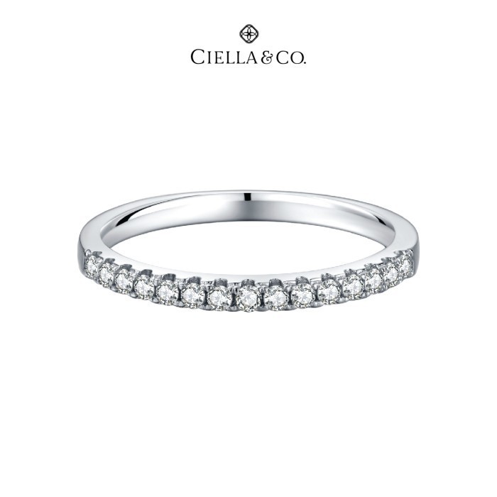 Cincin Moissanite Stacking Ring - Ciella & Co. Shared Prong Band