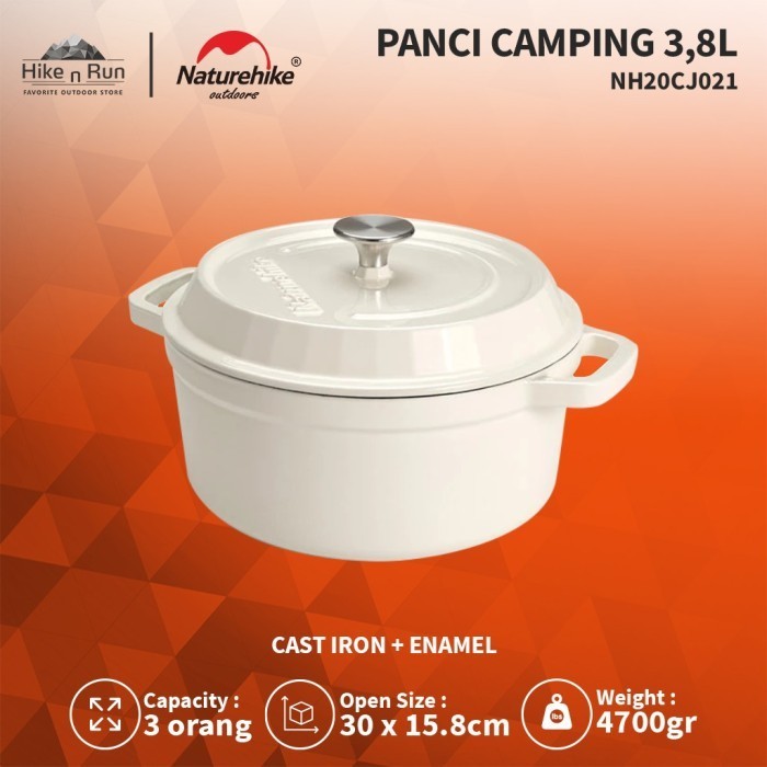 Panci Camping Naturehike Nh20Cj021 Cast Iron Enamel Pot Termurah Terlaris Promo
