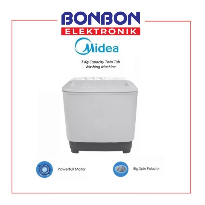Midea Mesin Cuci 2 Tabung 7Kg Mtd 89 Ntg / Mtd89Ntg