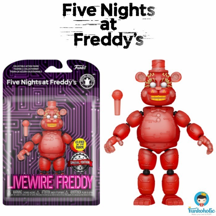 Funko Articulated Action Figures Fnaf - Livewire Freddy Glow Exclusive