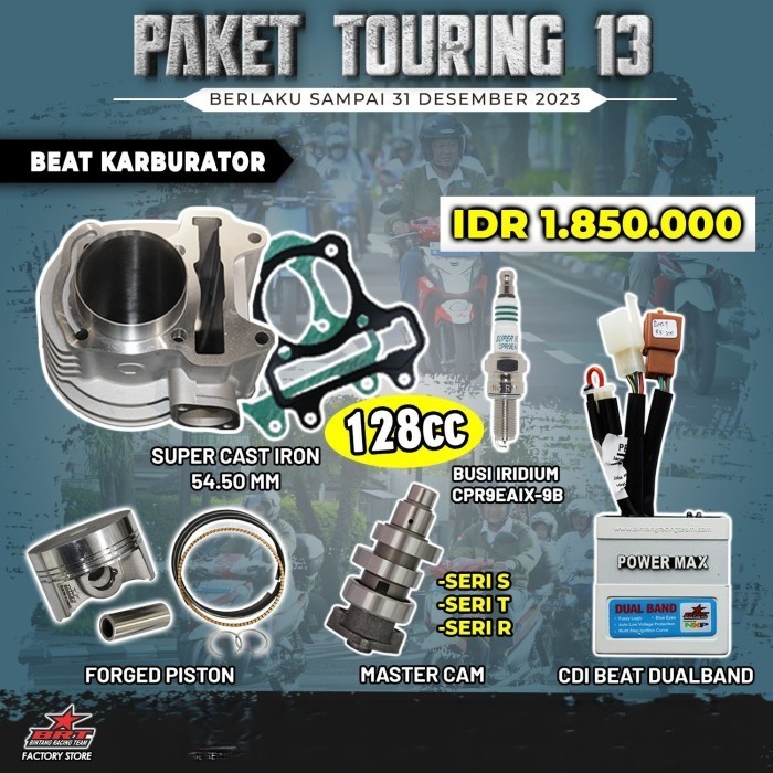 Brt Paket Bore Up Touring 1 Honda Beat / Scoopy Karbu Menjadi 128Cc Termurah Terlaris Promo