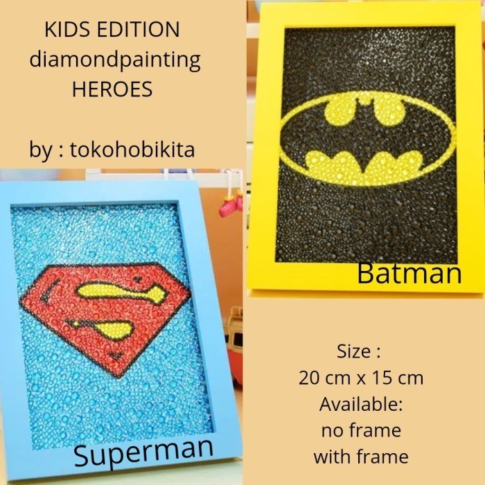 

Diy Craft Diamond Painting Anak Art Kids Batman Superhero Mainan