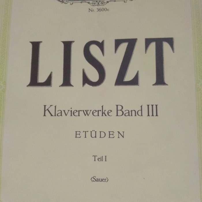 

Liszt Etude Book 3 For Piano