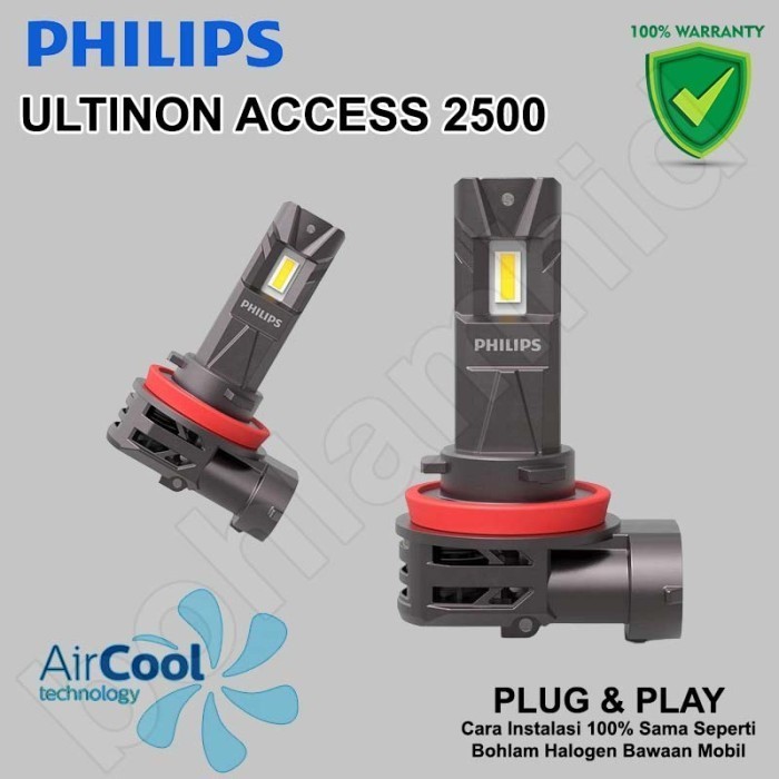 Led Mobil H11 H16 Foglamp Philips Ultinon Access Putih & Kuning 3500K