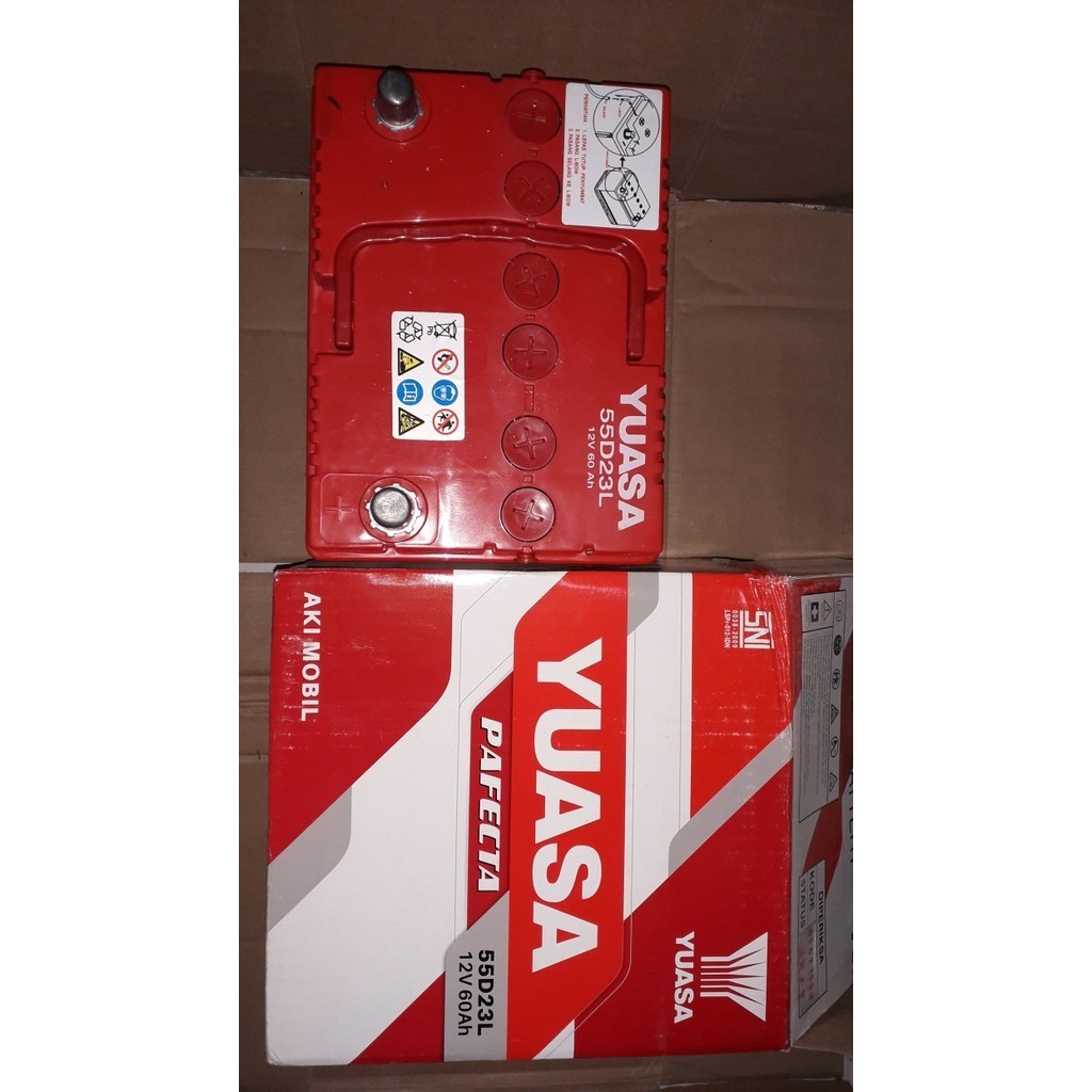 Aki Mobil Yuasa Premium 55D23 L 12V 60Ah Original -19179