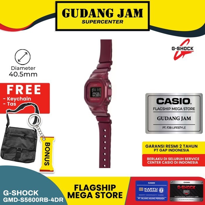 Gshock Gmd-S5600Rb-4Dr Gmd-S5600 Gmds5600Rb Gmds5600 Garansi Resmi