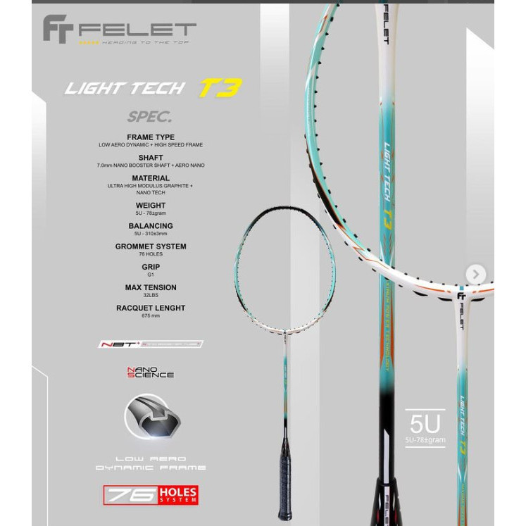 Raket Felet Light Tech T3 Termurah Terlaris Promo