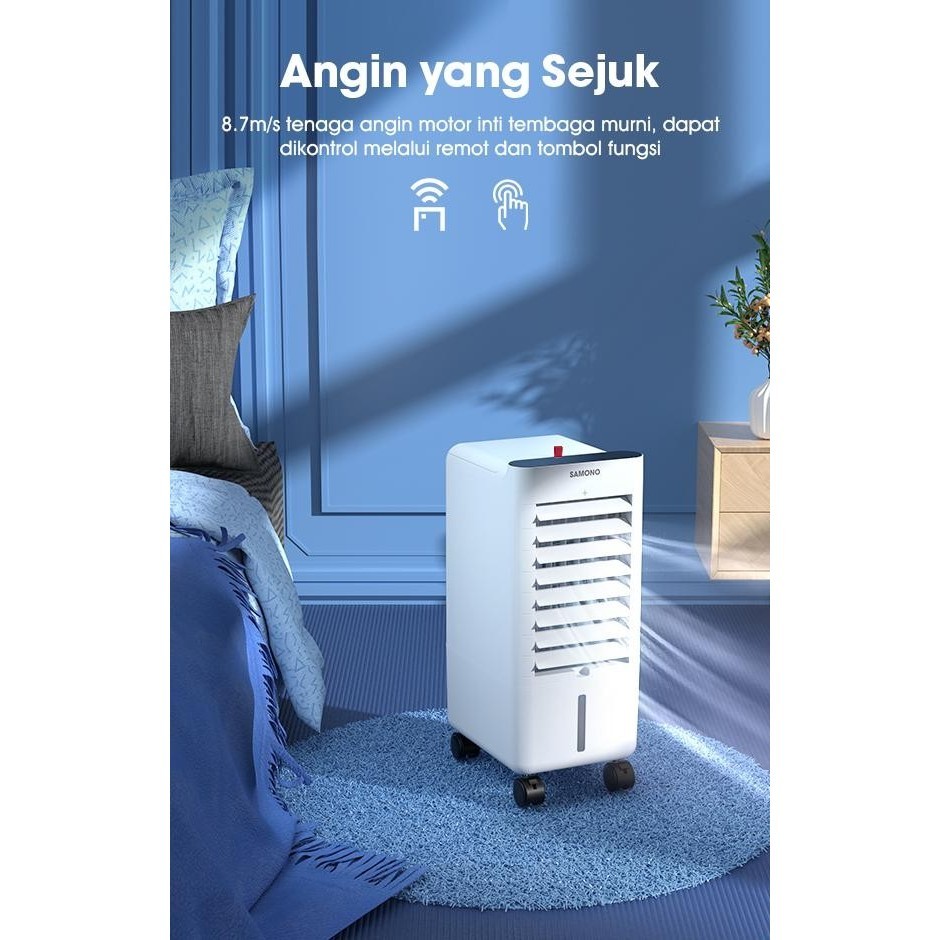 Air Cooler 9 Mode Pendingin Remote Kontrol Ac Portable Sw-Ac80 White