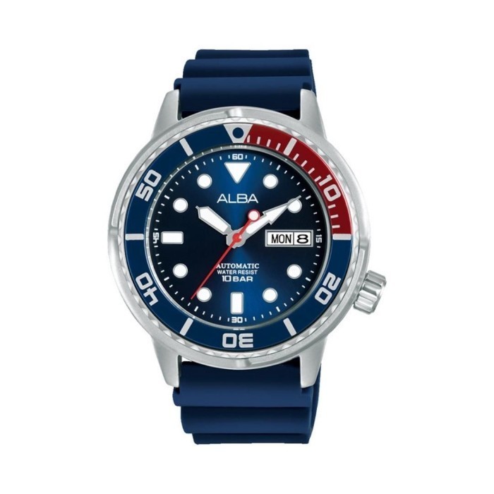 Jam Tangan Pria Alba Active Silicone Blue Al4251X1 Al4251 Original