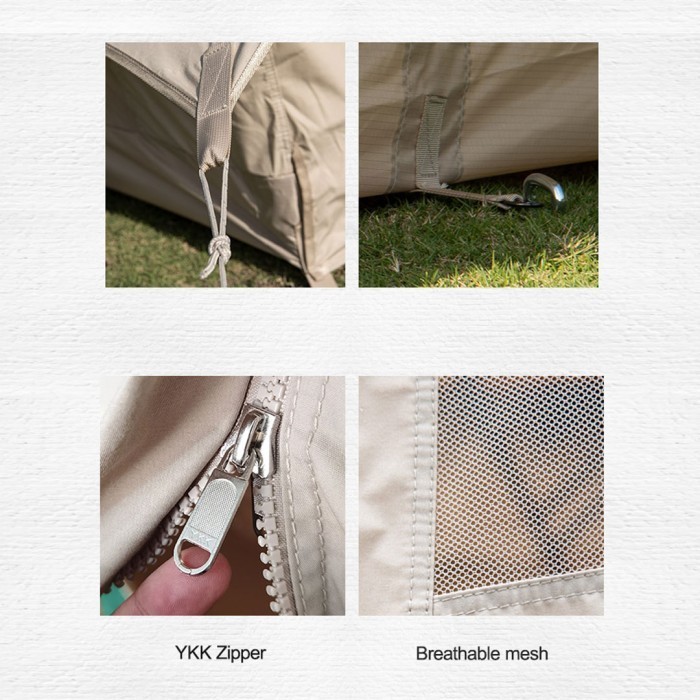 Tenda Glamping Naturehike Nh20Zp003 Tent Tarp Extend 5.6 Cotton