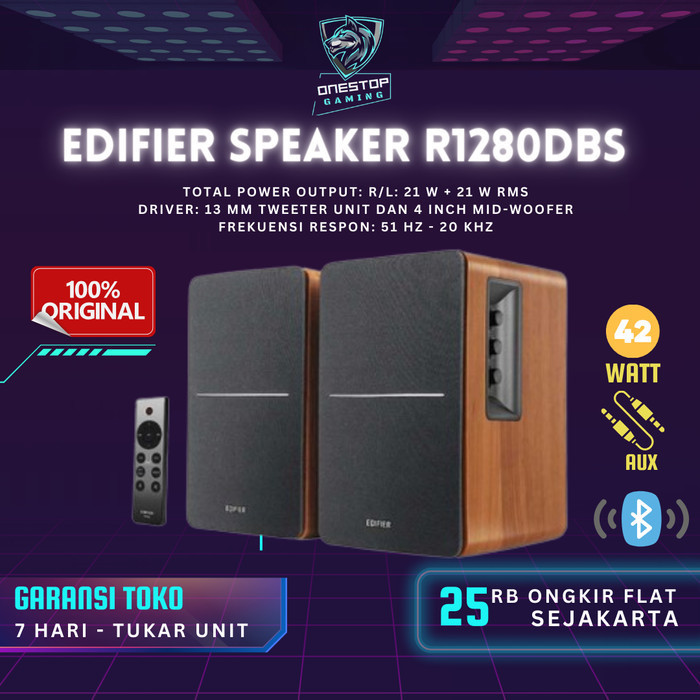 Edifier R1280Db / R1280Dbs Speakers Active 2.0 Bookshelf Classic Termurah Terlaris Promo