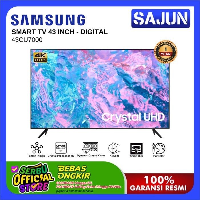 Samsung Ua43Cu7000 Smart Tv 43 Inch Crystal 4K Uhd 43Cu7000
