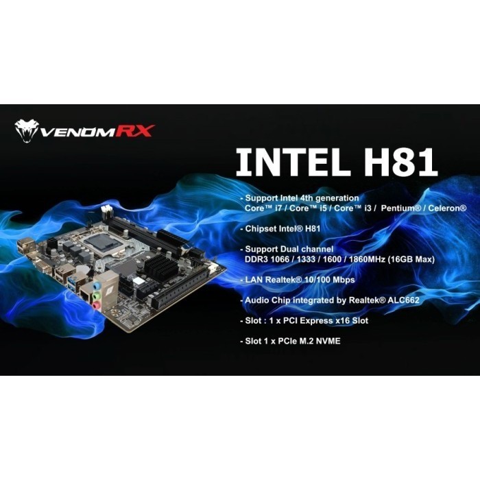 Motherboard Venomrx Intel H81 Lga1150 Venomrx H81 Lga 1150