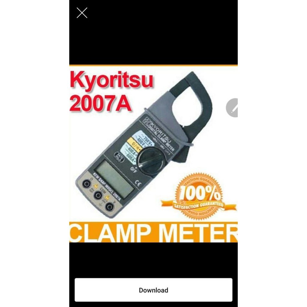 Kyoritsu 2007A Tang Ampere Digital Clamp Meter Kyoritsu 2007 A Asli