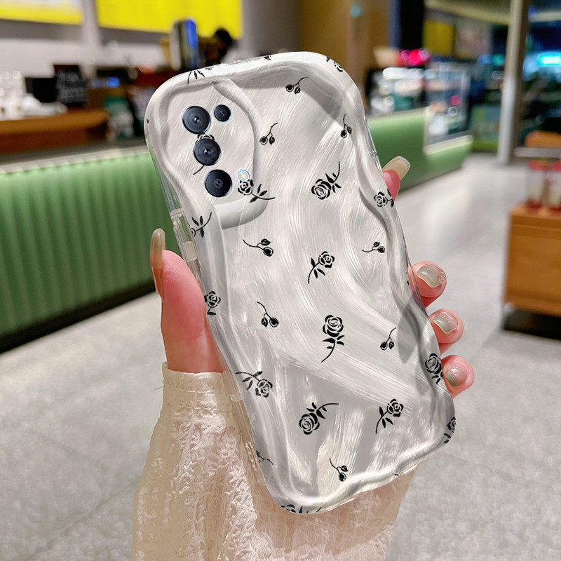 Casing Hp OPPO Reno 5 4G Reno 5 5G Reno 5K 5G Case sarung HP pola bunga Casing ganda lembut Kesing p