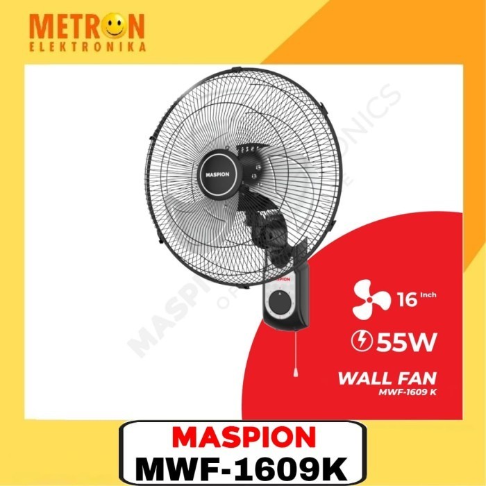 Maspion Mwf 1609 K / Wall Fan 16 In / Kipas Angin Dinding / Mwf1609K