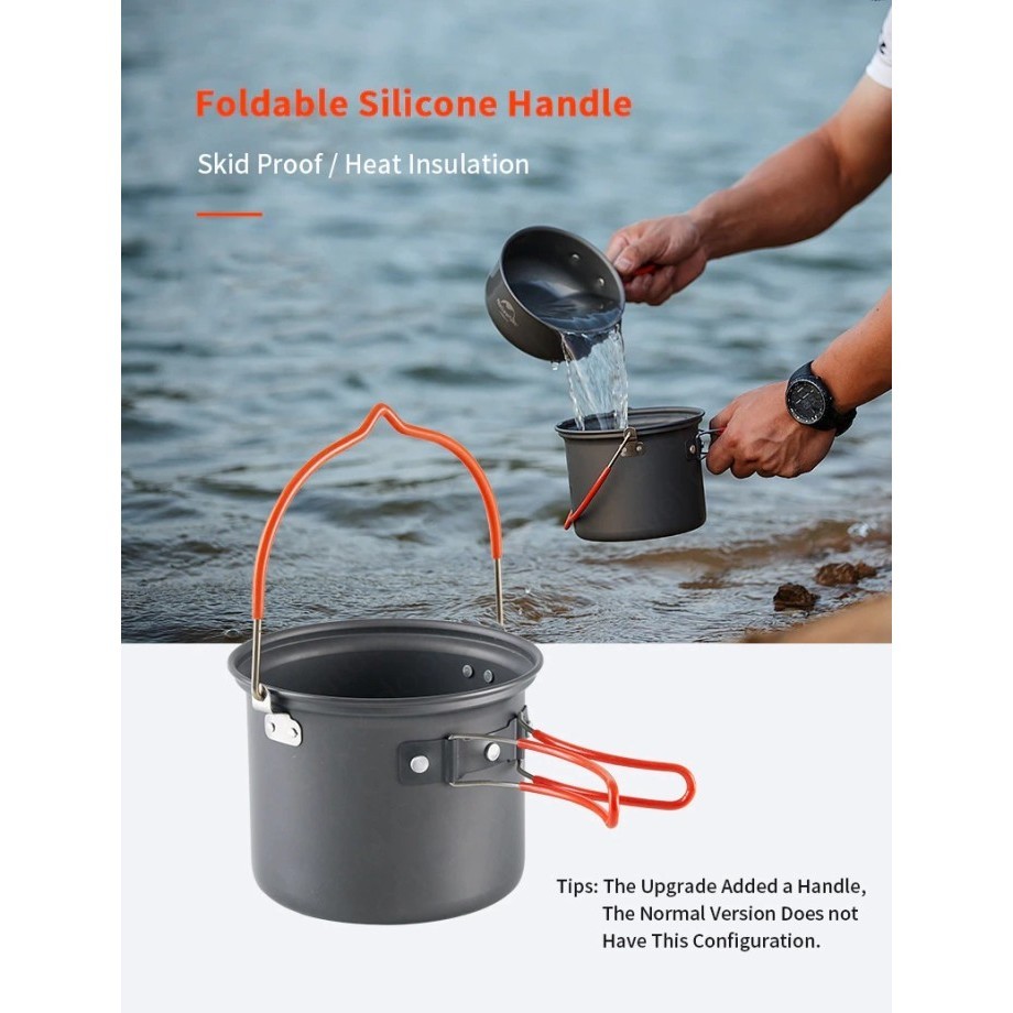 Cooking Set / Nesting Panci Wajan Camping Naturehike Nh18T018-G